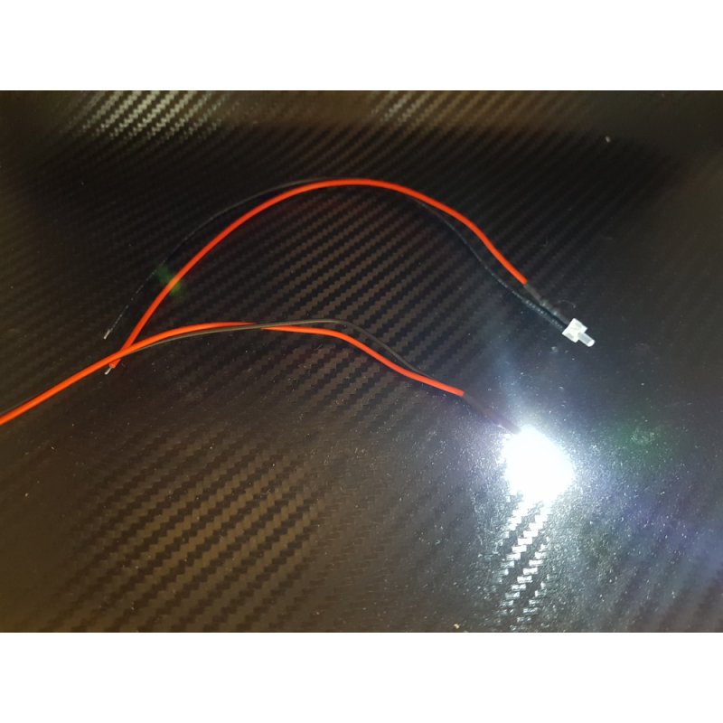 1 Stück LED 2 mm WEISS 4,8 - 12 Volt fertig verlötet Beleuc