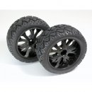1:10 Buggy / Truggy Onroad Reifen komplett schwarz vorne Räder Absima 2500013