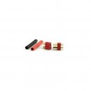 1 Paar Hochstromstecker /-Buchse T-Plug Dean 50 A Schrumpfschlauch