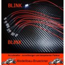 10 BLINK LED 5 mm WEI 6 -12 Volt fertig verltet Beleuchtung RC-CAR FG Carson HPI Hurrax