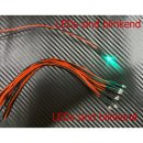 10x LED 3mm GRN BLINKEND glasklar 6-12 V Beleuchtung...
