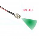 10x LED 5mm GRN glasklar FLAT TOP 6-12V Beleuchtung...