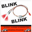 2 Stck LED 3 mm ROT BLINKEND 5 - 10 Volt fertig verltet BEC Stecker Beleuchtung Boot
