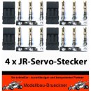 4 x JR-Servo Stecker zum Crimpen für Hitec Multiplex Graupner Savöx Thunder Tiger Servos