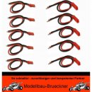 5 Paar Anschlusskabel Akku - BEC - Buchse / Stecker 15cm...
