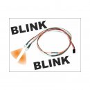 LED 3mm -  blinkend - Orange/Gelb - glasklar - JR-Stecker