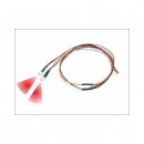 LED 3mm -  dauer-leuchtend - Rot - glasklar - ohne Stecker