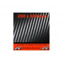 Carbon Look Folie 200x300 mm 3D Carbonfolie schwarz Dekorbogen Sticker Aufkleber für Karosserie Senderkoffer