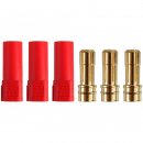 Goldkontakt XT150 3 Stecker rotes Gehuse AM-632-3RM