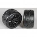 Hinter-Reifen S2-B/SOFT verklebt,schwarz, 2St.