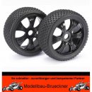 Räderset LP Buggy Dirt schwarz Komplettrad Reifen Felgen 1:8 2 Stück