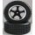 ALU - Offroad Rder 1:10 schwarz/silber 76 mm x 30 mm 12mm Innensechskant Buggy Pickup