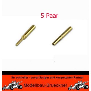 0,8 mm Goldkontakt 5 Paar Stecker & Buchse Losi e-Flite Parkzone Lipo Akku 