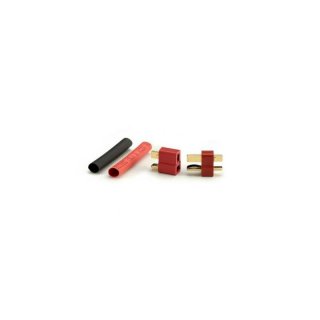 1 Paar Hochstromstecker /-Buchse T-Plug Dean 50 A Schrumpfschlauch