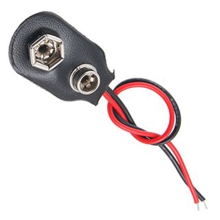 1 Stck I-Typ Kunstleder Gehaeuse 9V 9 Volt Batterie Clip Anschluss-Kabel