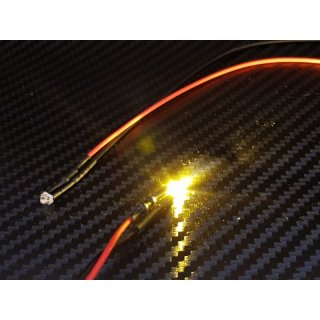 1 Stck LED 1,8 mm  WARM-WEI 4,8 - 12 Volt fertig verltet Beleuchtung Car Boot Flugzeug Heli