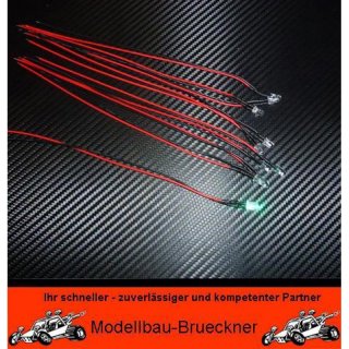 10 Stck LED 5 mm GRN 6 - 12 Volt fertig verltet Beleuchtung Auto Boot Heli Flugzeug