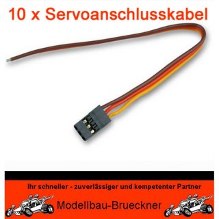 10 Stck Servo-Anschlusskabel ? JR / UNI ? Stecker ? 15cm Graupner Servo Kabel