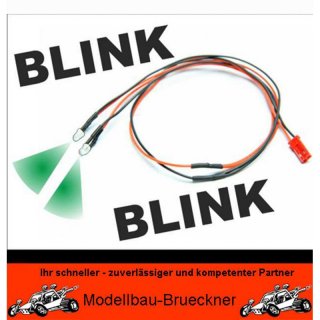 2 Stck LED 3 mm GRN BLINKEND 5 - 10 Volt fertig verltet BEC Stecker Beleuchtung Auto Boot Heli