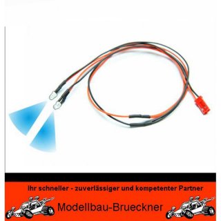 2 Stck LED 3 mm blau 5 - 10 Volt fertig verltet BEC Stecker Beleuchtung Auto