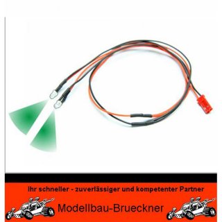 2 Stck LED 3 mm grn 5 - 10 Volt fertig verltet BEC Stecker Beleuchtung Auto Boot Heli