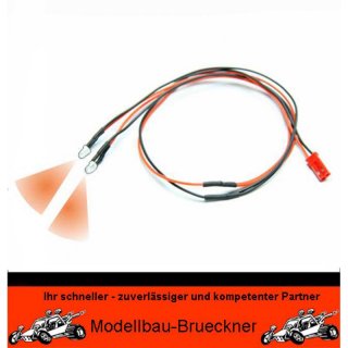 2 Stck LED 3 mm orange 5 - 10 Volt fertig verltet BEC Stecker Beleuchtung Auto Boot Heli