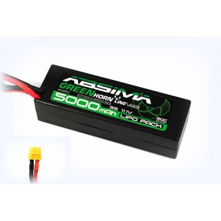 3S 11,1 Volt LiPo Akku 5000 mAh 50C XT60 Hardcase fr RC Car Basher Brushless