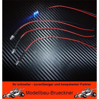 4 Stck LED 5 mm BLAU 6 Volt fertig verltet Beleuchtung fr Ihr RC-CAR FG Carson HPI Hurrax 