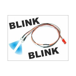 5mm LED - Blau glasklar - blinkend - BEC Stecker