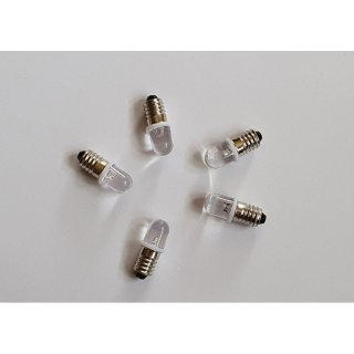 5x LED WEISS 6 Volt E10 Schraubgewinde Birne Lmpchen Schraubbirne Beleuchtung
