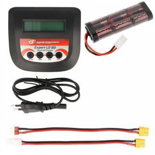 Robitronic NiMH Race Akku 1800-4000mAh 7,2V Fahrakku Tamiya Ladegert RC Car Set