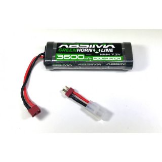 Absima NiMH Race Akku 3600mAh 7,2V Fahrakku Tamiya Ladegert RC Car 4100011