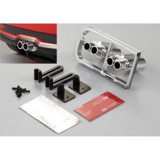 Chrome Auspuff Set Double Type ohne LED RC-Car 1:10 Truck Killerbody KB48281