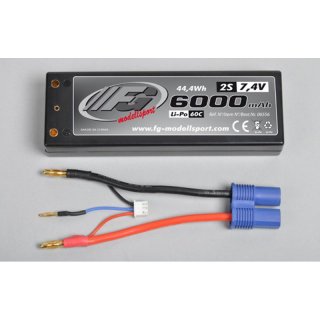 FG LiPo Power Pack 2S 7.4V 6000mAh 60C fr FG Fun Cross Leopard Marder 06556