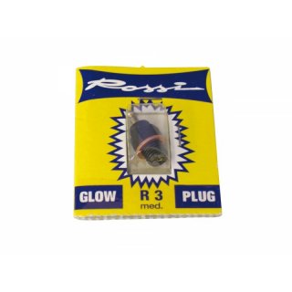 Glhkerze Rossi R3 medium Glow Plug fr Nitro Motoren RC-Car Auto Flugzeug Heli