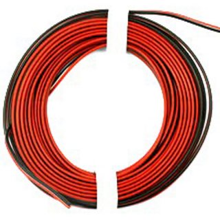 Kabel PVC-Litze 2 x 0,25 qmm, rot/schwarz, 1 Meter
