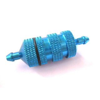 ALU Kraftstoff- Sprit- Filter Benzinfilter gro 1:6 / 1:8 /1:10 blau FG # D10006