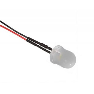 LED 10 mm WARM-WEI 4,8 - 12 Volt fertig verltet Beleuchtung fr Ihr RC-CAR