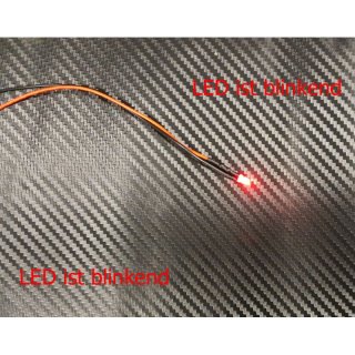 LED 3 mm ROT gefrbt BLINKEND 6-12V einbaufertig Beleuchtung Boot Flugzeug Heli
