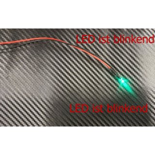 LED 3mm GRN BLINKEND glasklar 6-12 V Beleuchtung RC-Boot Flugzeug