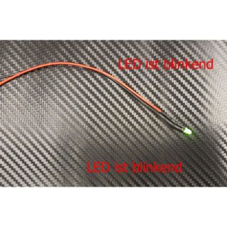 LED 3mm GRN gefrbt BLINKEND 6-12V Beleuchtung Hafeneinfahrt Boot Flugzeug Heli
