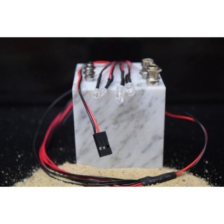 LED Set wei und rot mit Aluminium Halterung RC-Car 1:7 1:8 1:10 Absima 2320041