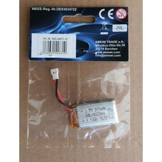 LIPO AKKU 3,7V 300MAH Stecker Molex f. Amewi Flugzeug A110 AM38 B47 F16 SU27 J11