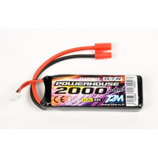 LiPo Akku 2000 mAh 2S 25C 7.4V fr T2M SPYRIT MAX 2 FPV