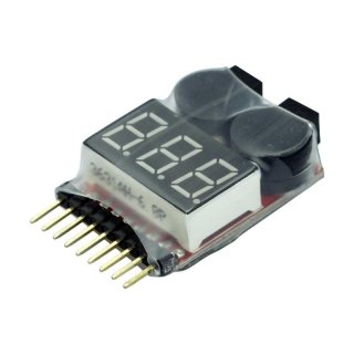 Lipo Wchter fr Lipo Akku 2S 3S und 4S mit lautem Signalton bei Unterspannung