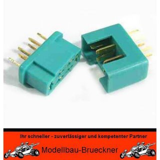 MPX Hochstromstecker+ Buchse HS Multiplex grn 1 Paar 85213 + 85214