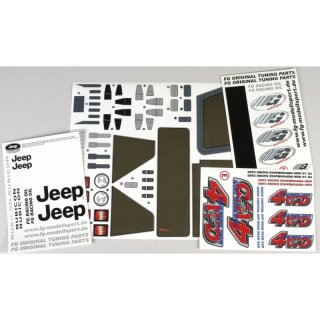 Modell-Aufkleber fr Jeep 4WD, Set