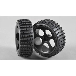 Off-Road Buggy Reifen M schmal verklebt,schwarz,  2St.