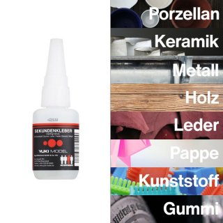 Sekundenkleber niedrigviskos 20g lange Haltbarkeit Keramik Holz Gummi Kunststoff