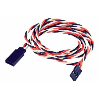 Servoverlngerungskabel verdrillt 90 cm JR UNI Stecker Buchse Graupner Servo Kabel